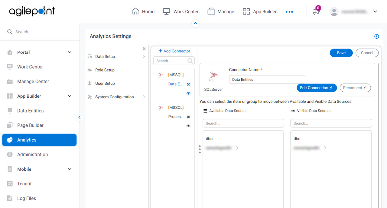 Analytics Settings screen