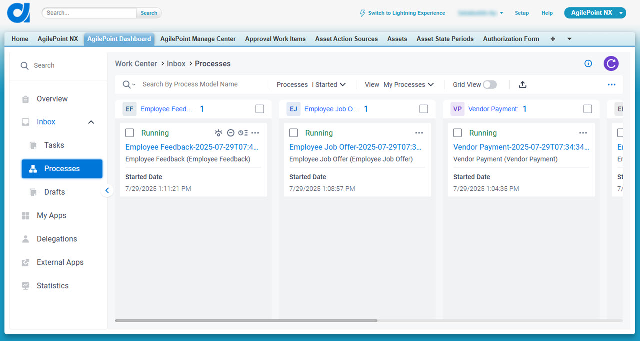 Click View Process
