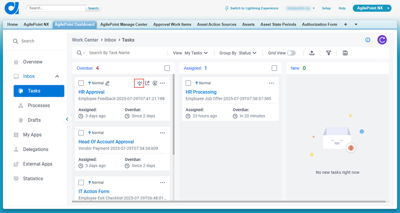 Click View Process