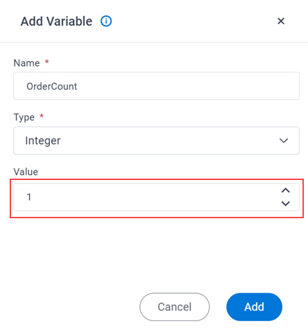 Enter Variable Value