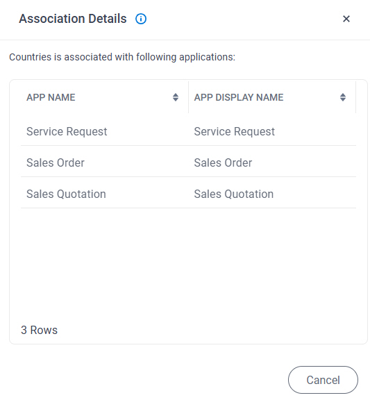 App Associations screen