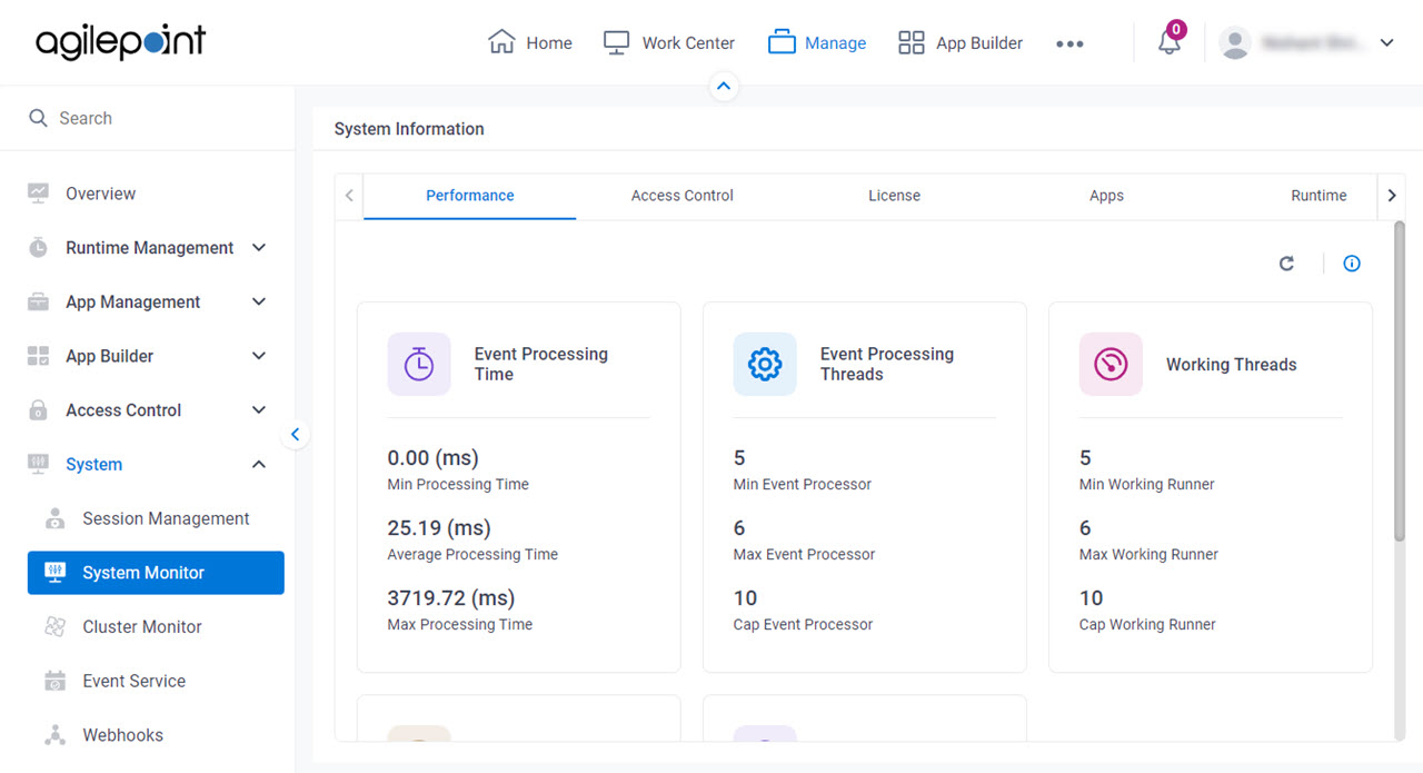 System Information Performance tab