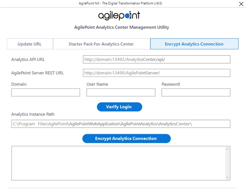 Encrypt Analytics Connection tab