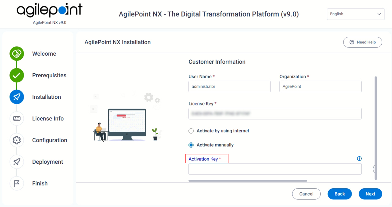 AgilePoint Server Install Location screen