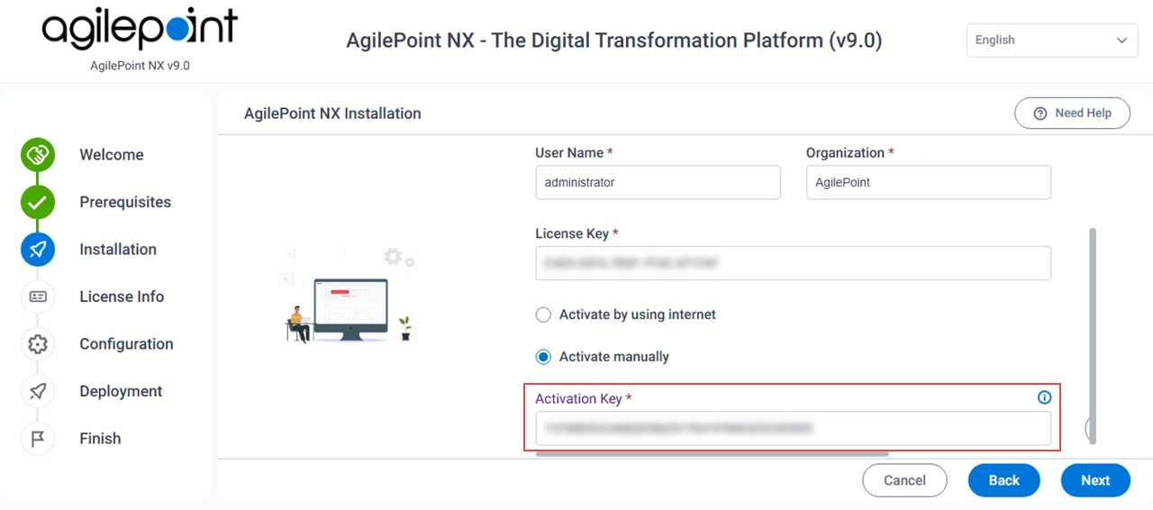 AgilePoint Server Install Location screen