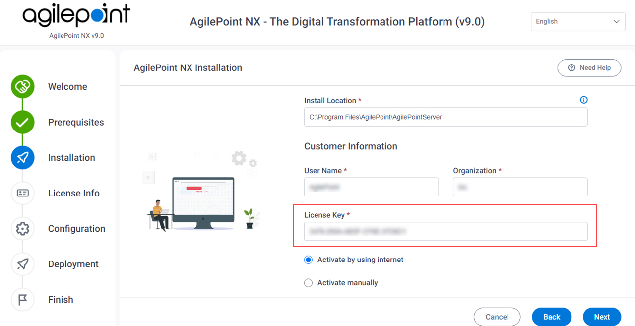 AgilePoint Server Install Location screen