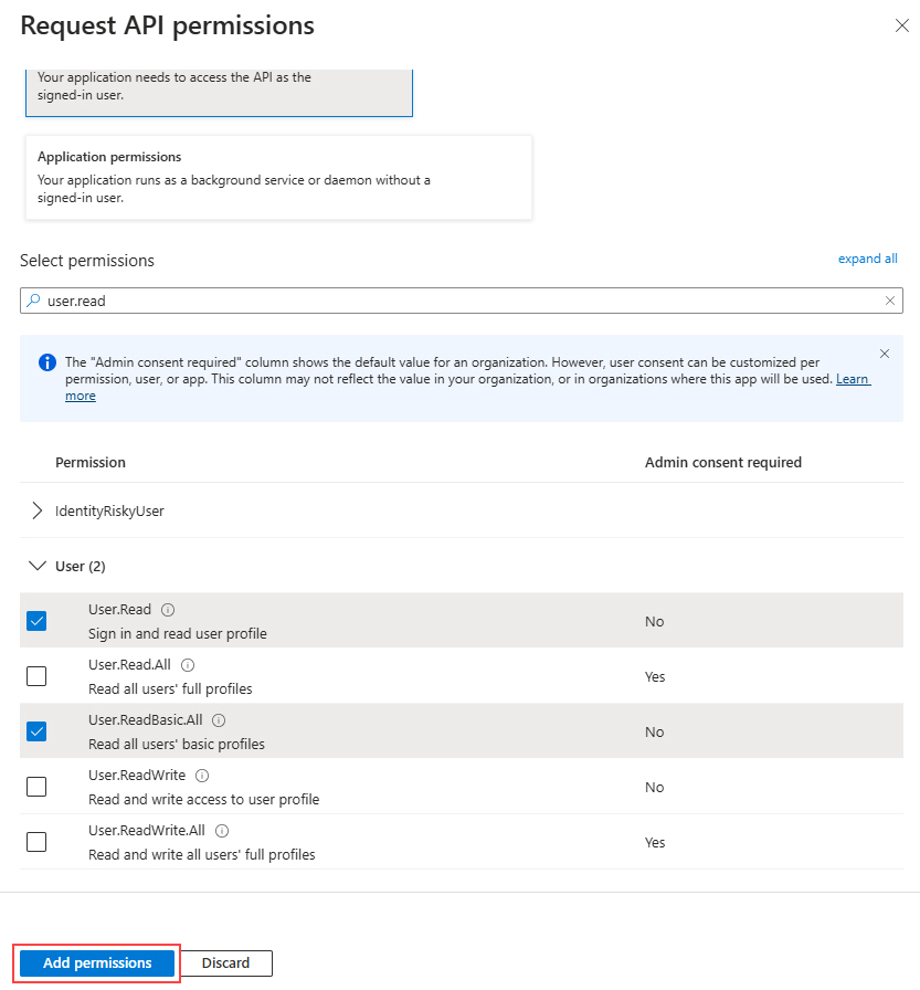 Add Permissions