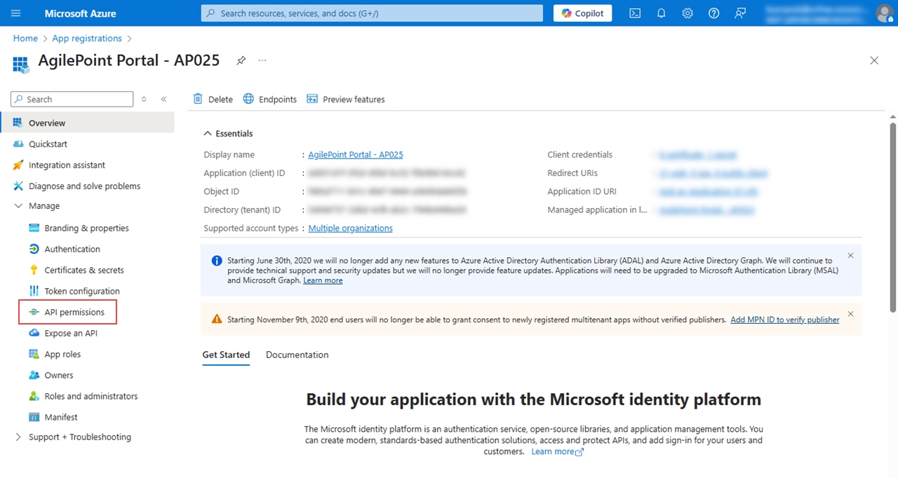 Click API Permissions