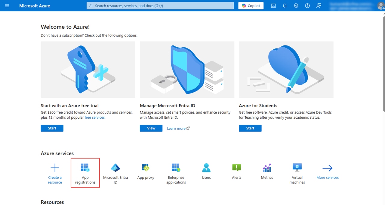 Click App registrations