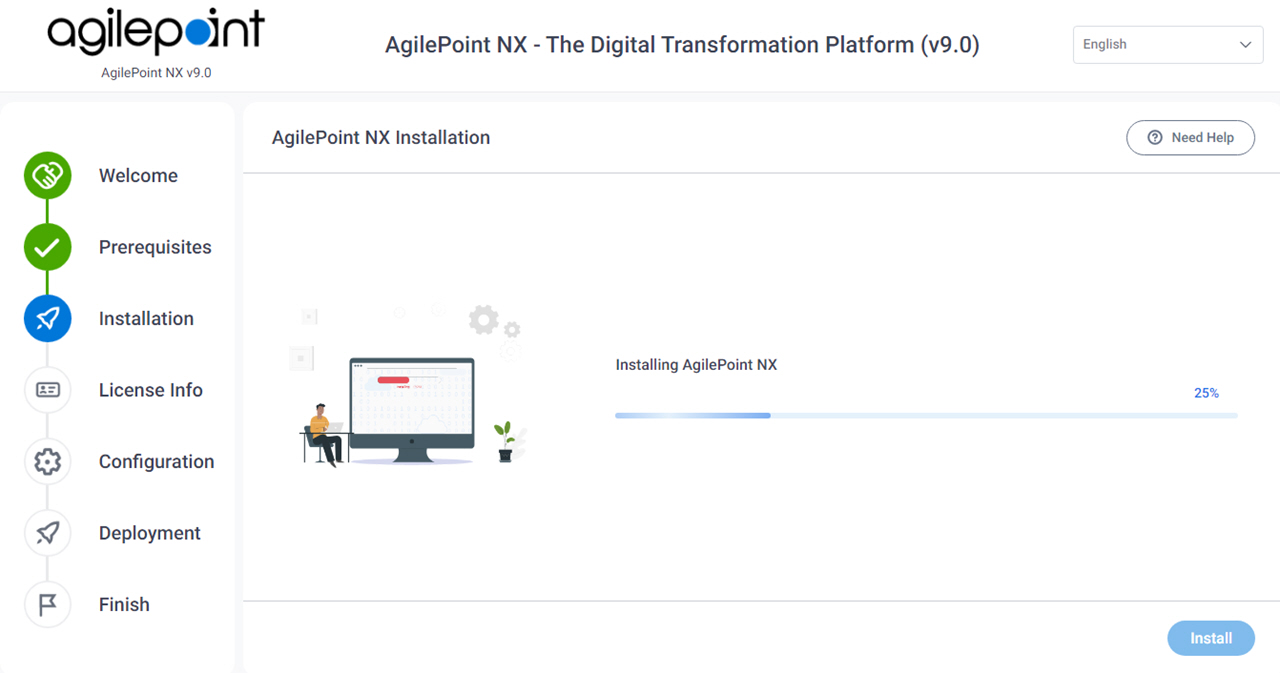 AgilePoint NX Installation Start screen