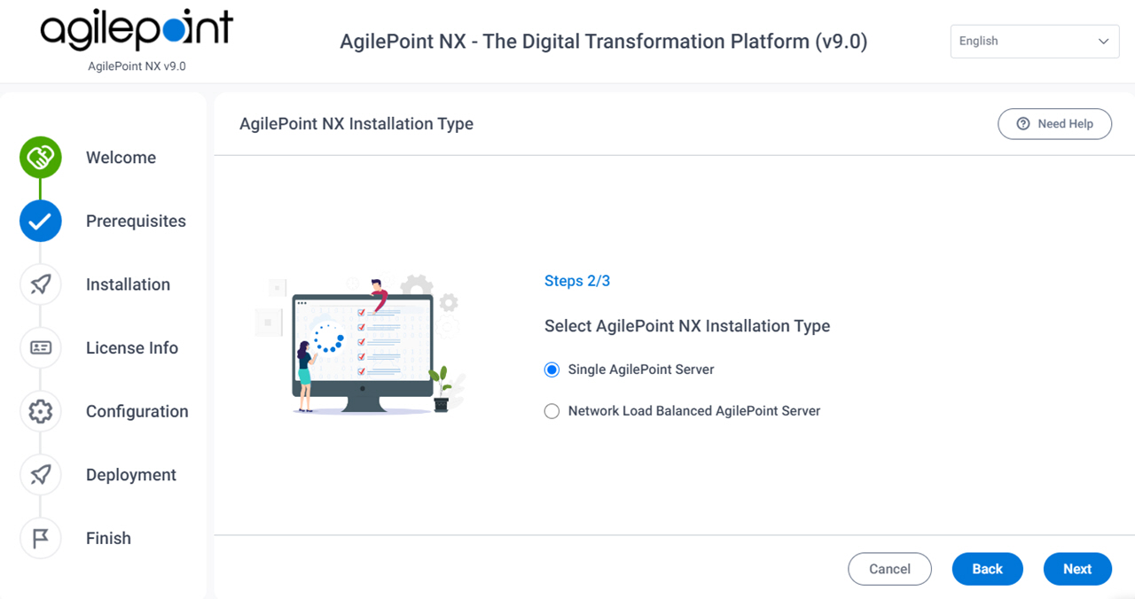 Select AgilePoint Installation Type screen