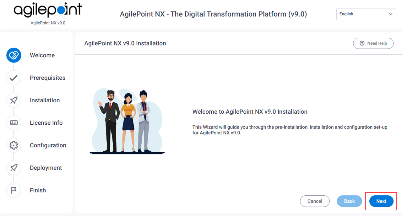 Welcome To AgilePoint Installation screen