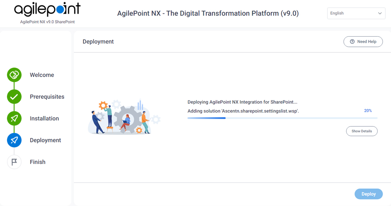 AgilePoint Integration For SharePoint Installation Start screen