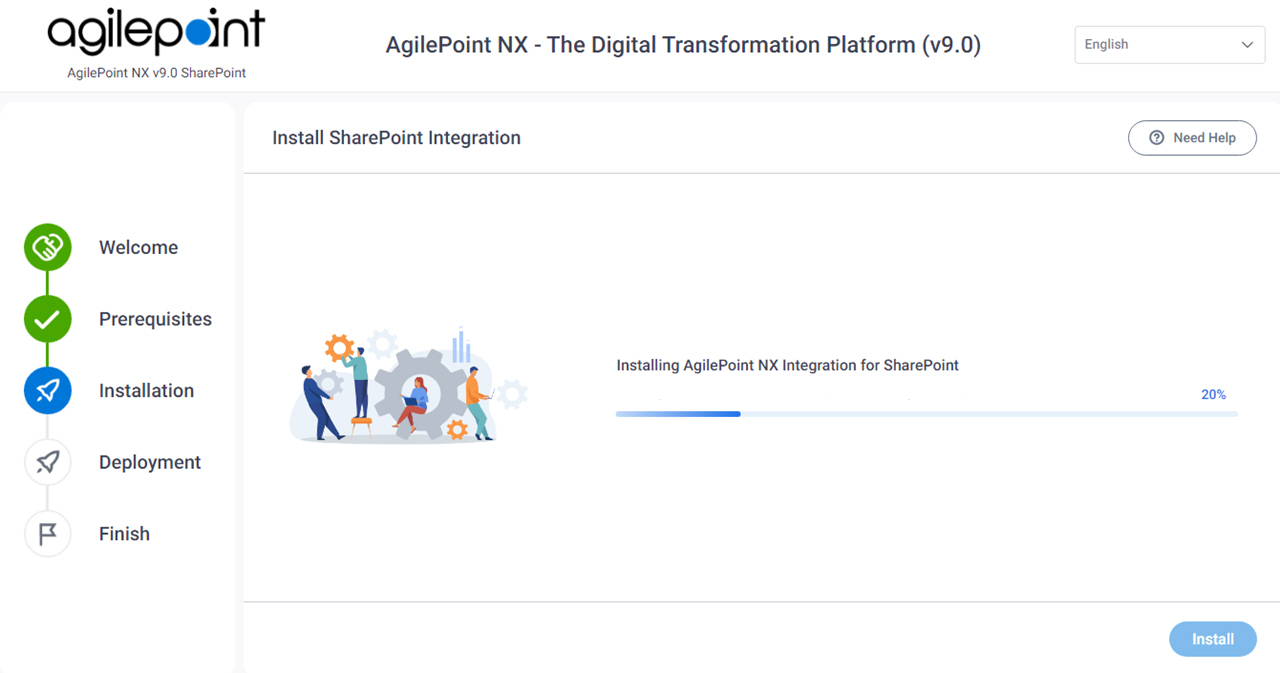 AgilePoint Integration For SharePoint Installation Start screen