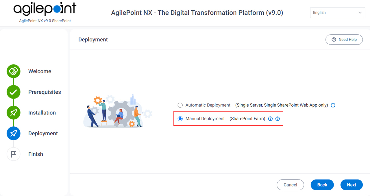 SharePoint Integration Automatic Deployment screen