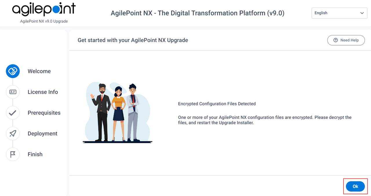 Encrypted Configuration identified screen